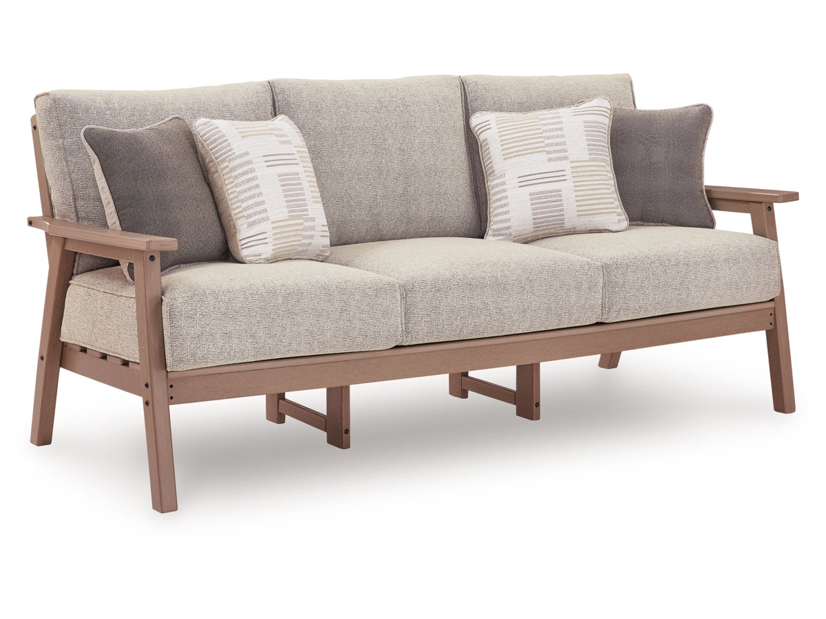Cliffs Beach Outdoor Sofa with Cushion – Driftwood