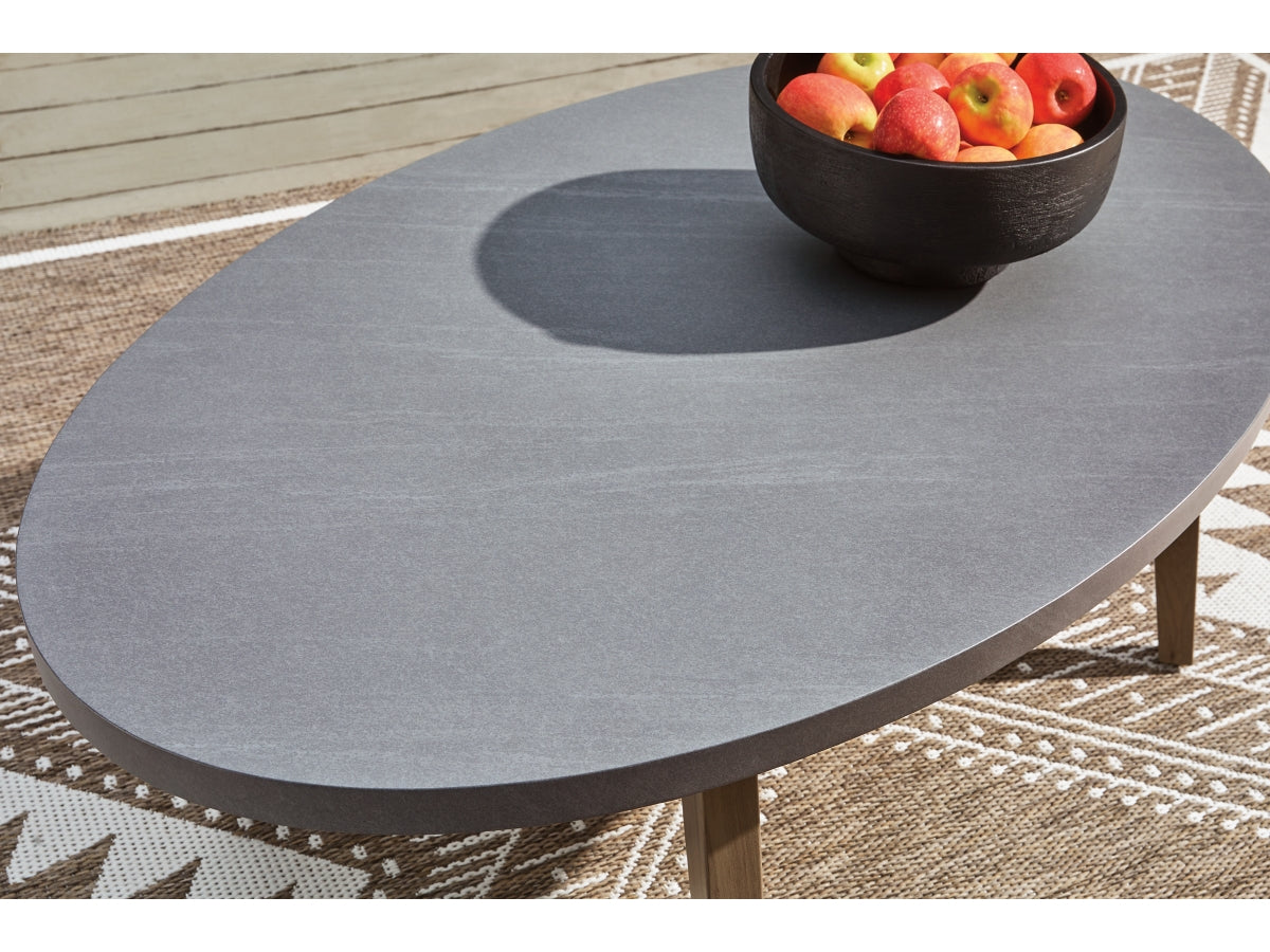 Francis Beach Outdoor Coffee Table – Natural & Grey