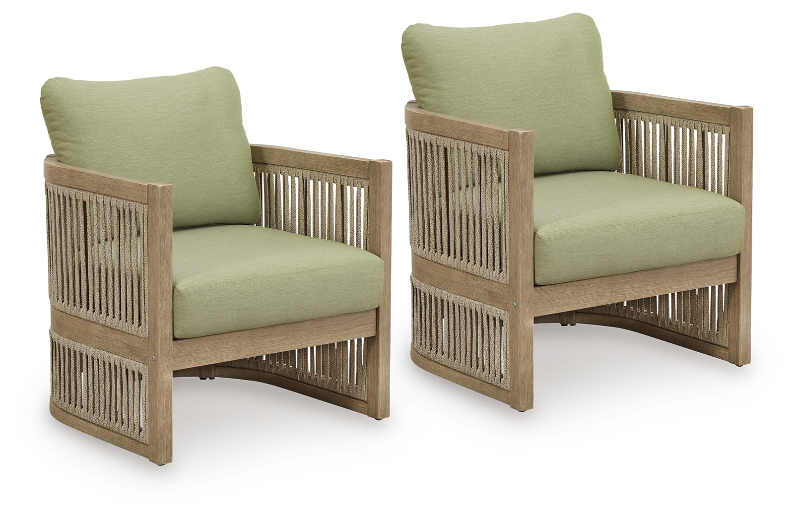 Vision Lane Outdoor Lounge Chair with Nuvella® Green Cushion
