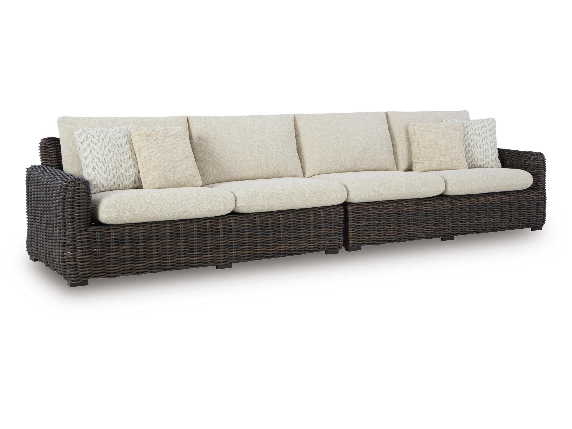 Kimora Outdoor 4-Seater Loveseat Set with Cushions