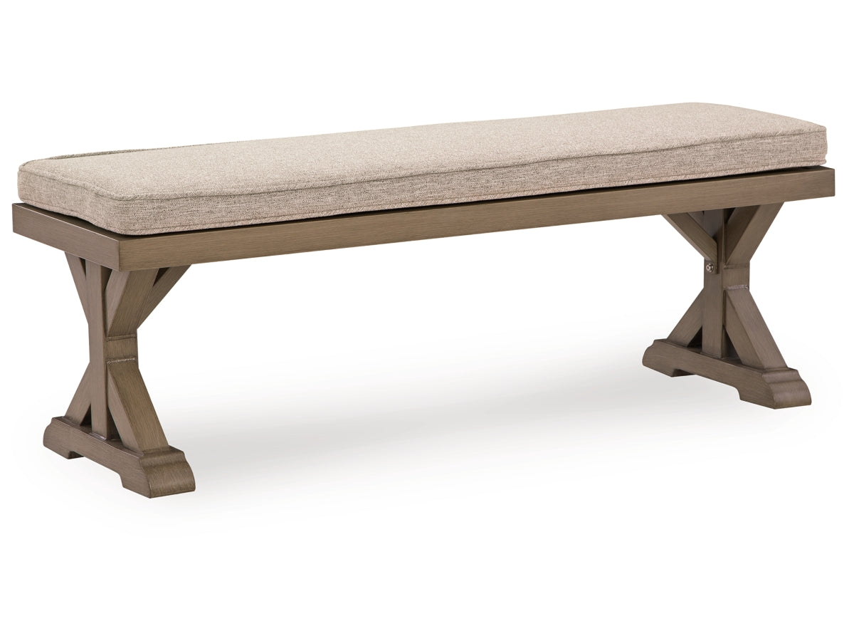 Revare Beach Outdoor Bench with Cushion