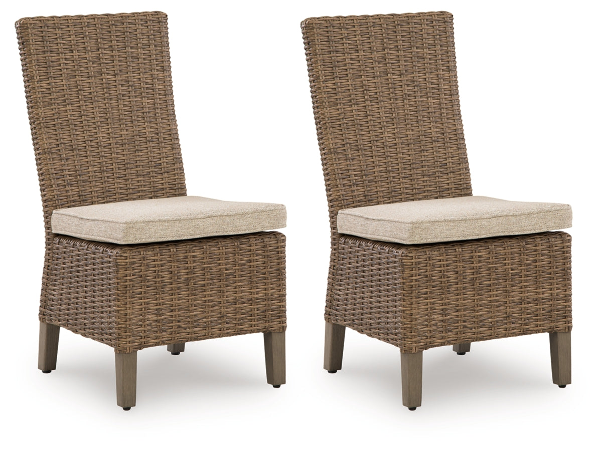 Revare Beach Outdoor Side Chair with Cushion (Set of 2)