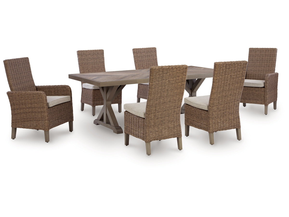 Revare Beach Outdoor Dining Table with 6 Chairs