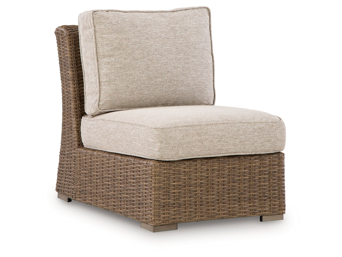 Revare Beach Outdoor Armless Chair with Cushion