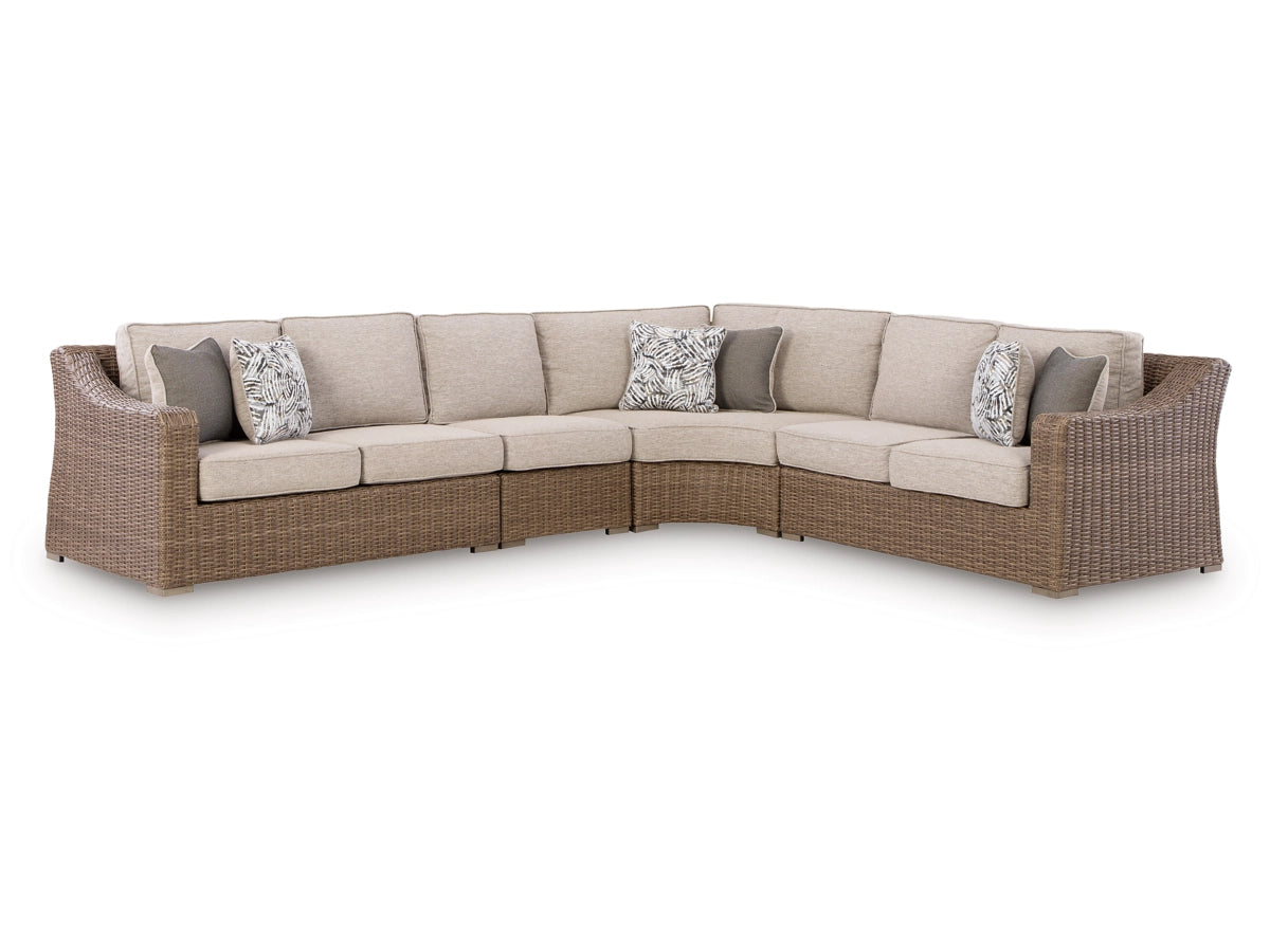 Revare Beach 4-Piece Outdoor Sectional – Beige