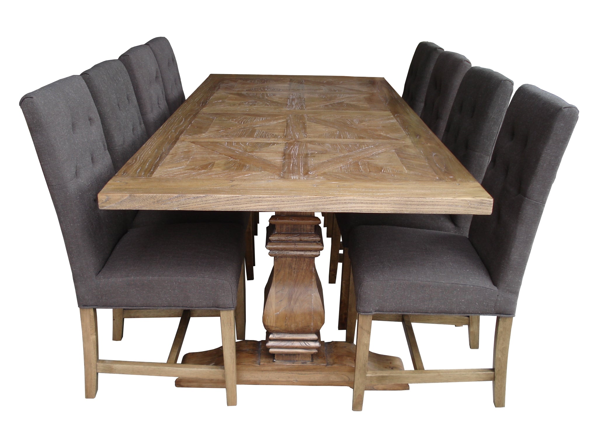 Kenthurst Royal 3200mm Dining Table – Parquetry Elmwood