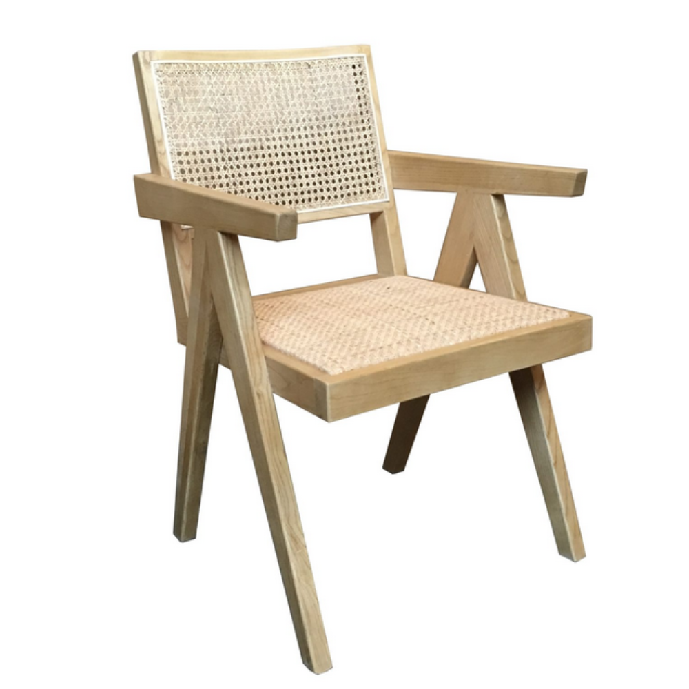 Portland Armchair – Natural Elmwood & Rattan