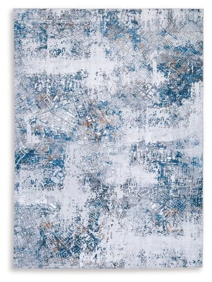 Garyard Machine-Washable Abstract Rug