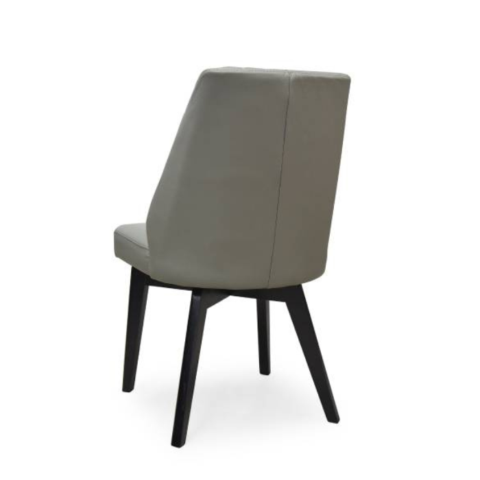 Regent Leather Dining Chair – Light Grey