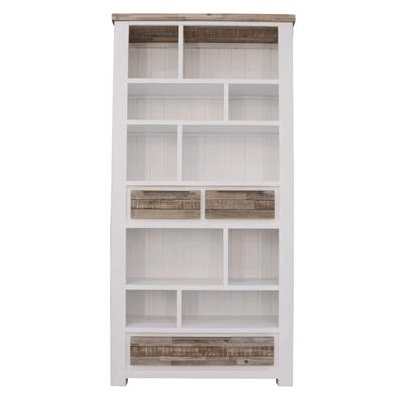Kentucky Staggered Shelf - White & Multi