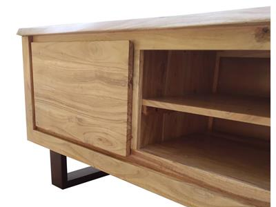 Elite Live Edge Tv Unit - Natural & Black