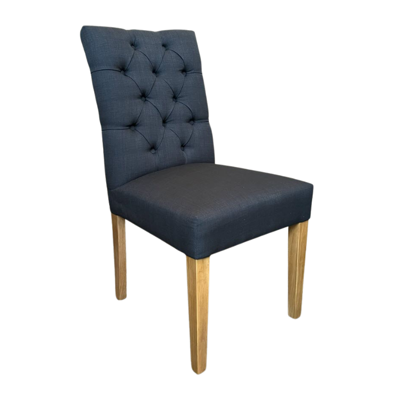 Sicily Fabric Dining Chair – Black