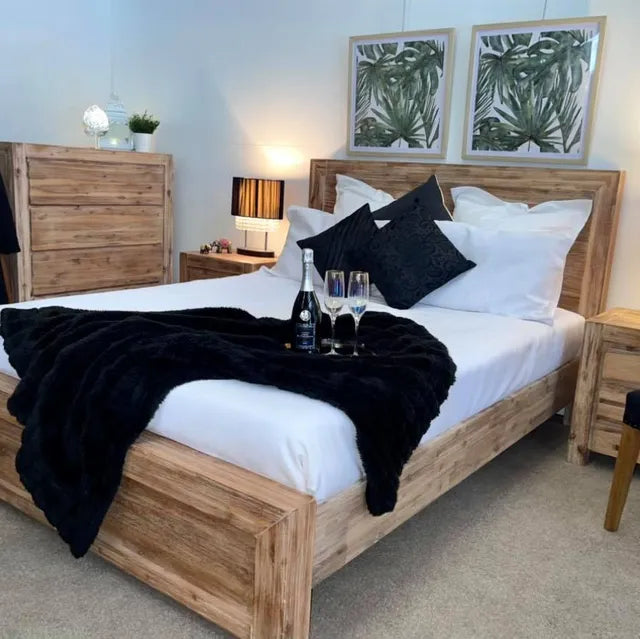 Matrix 5 Piece King Bedroom Package with Tallboy - Natural