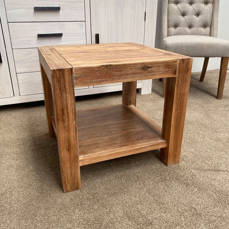 Matrix Lamp Table - Natural