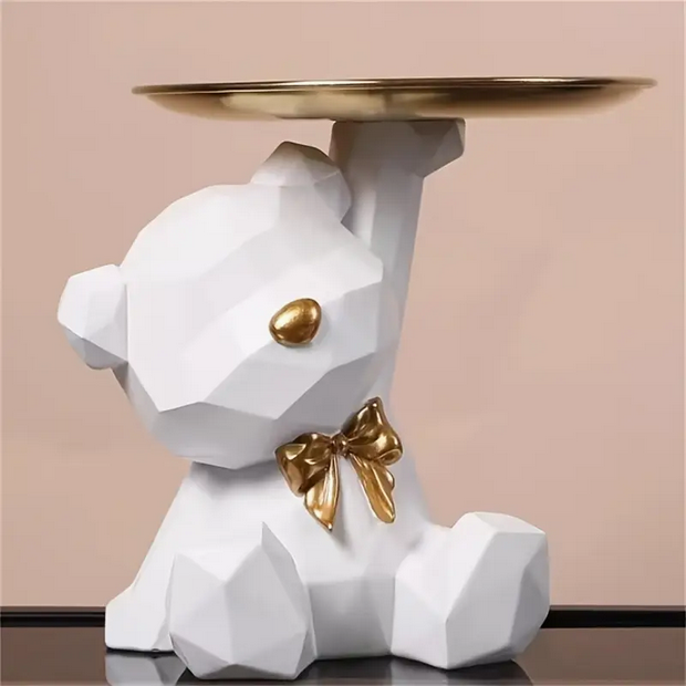 Space Bear Resin Crafts Desk Decor - Key Holder, Candy Tray