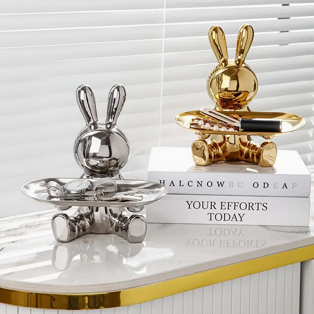 Space Bunny Decorative Tray