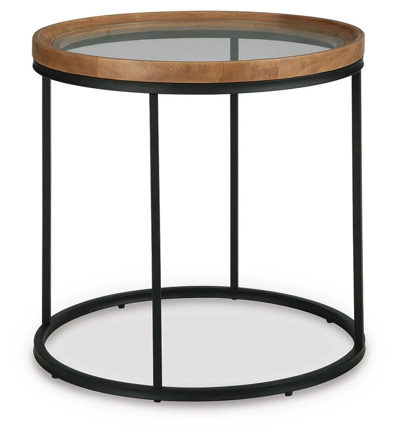 Noraluna Side Table – Medium Brown