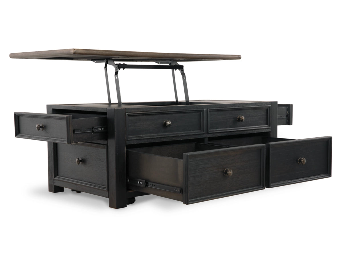 Tyler Creek Lift Top Coffee Table – Grayish Brown / Black