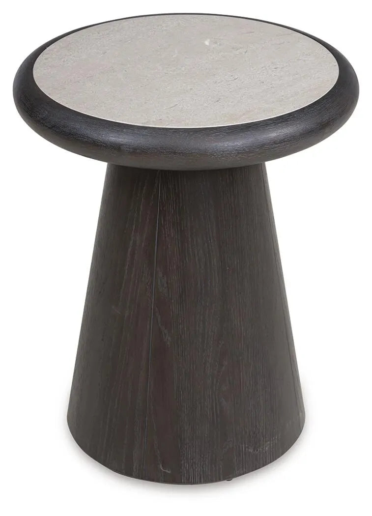 Bracken Round Side Table - French Black