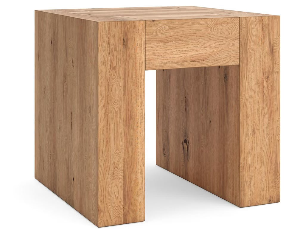 Bracken Square Side Table - French Oak