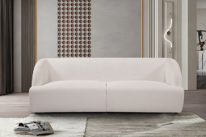 Tokio 2 Seater Bouclé Lounge – Milk