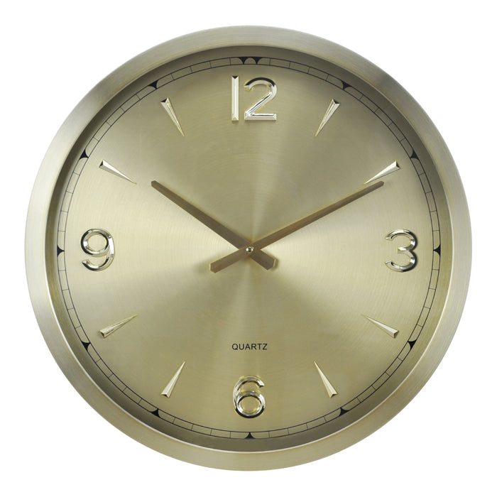 Nelson 50cm Aluminium Wall Clock – Gold