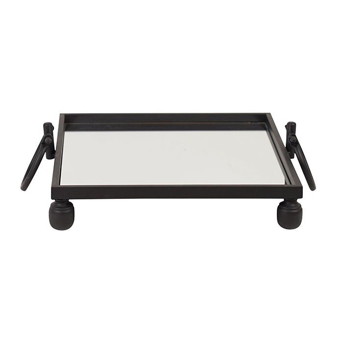 Blair Square Iron Mirror Tray – Black