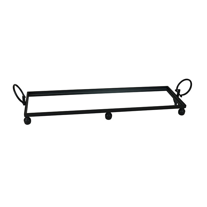 Blair Large Rectangular Iron Mirror Tray – Black