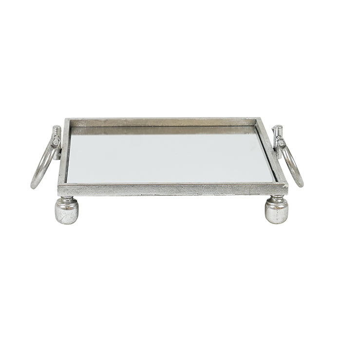 Dover Square Iron Mirror Tray – Silver