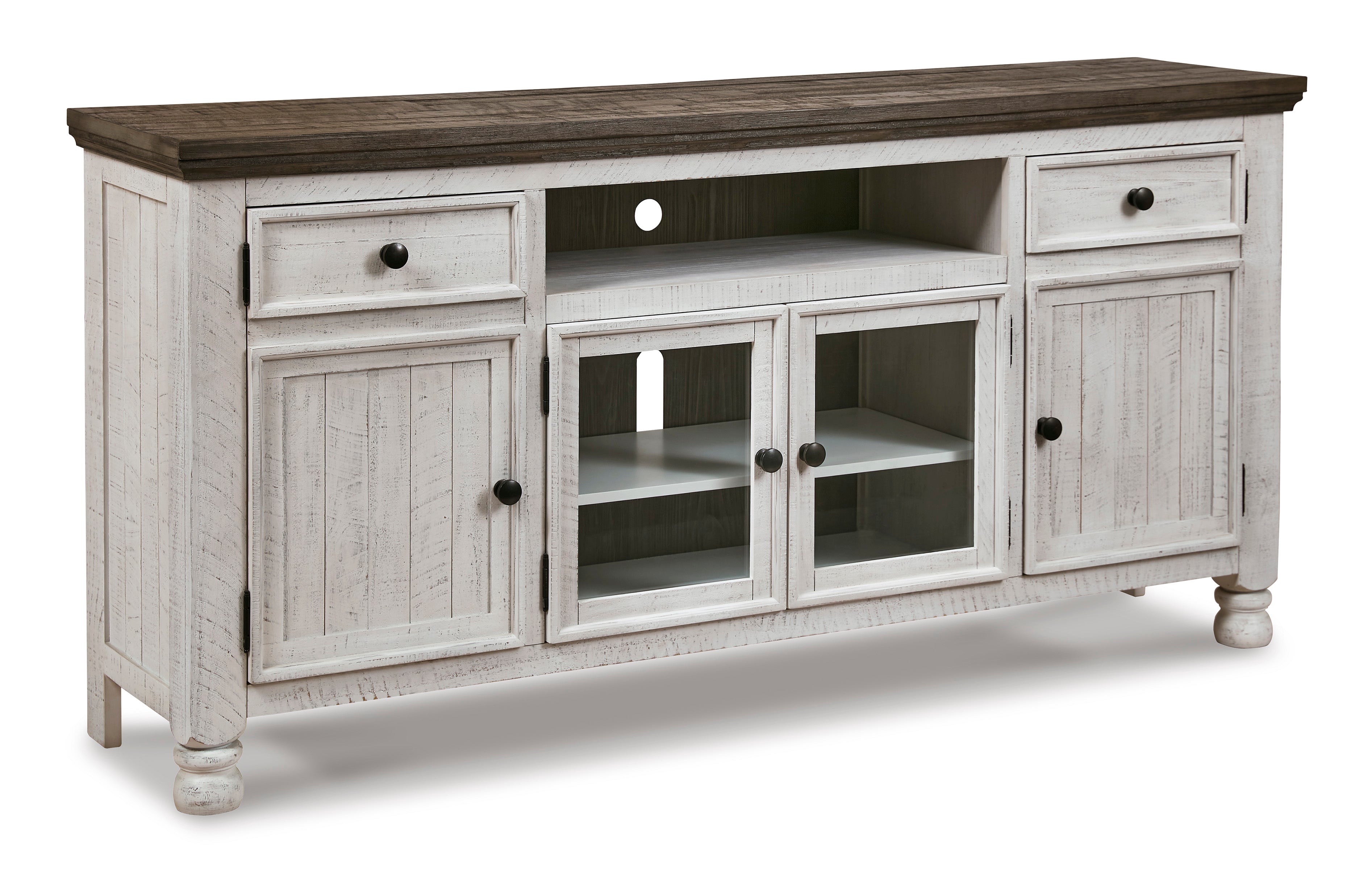 Havalance XL TV Entertainment Unit – Two-Tone Rustic