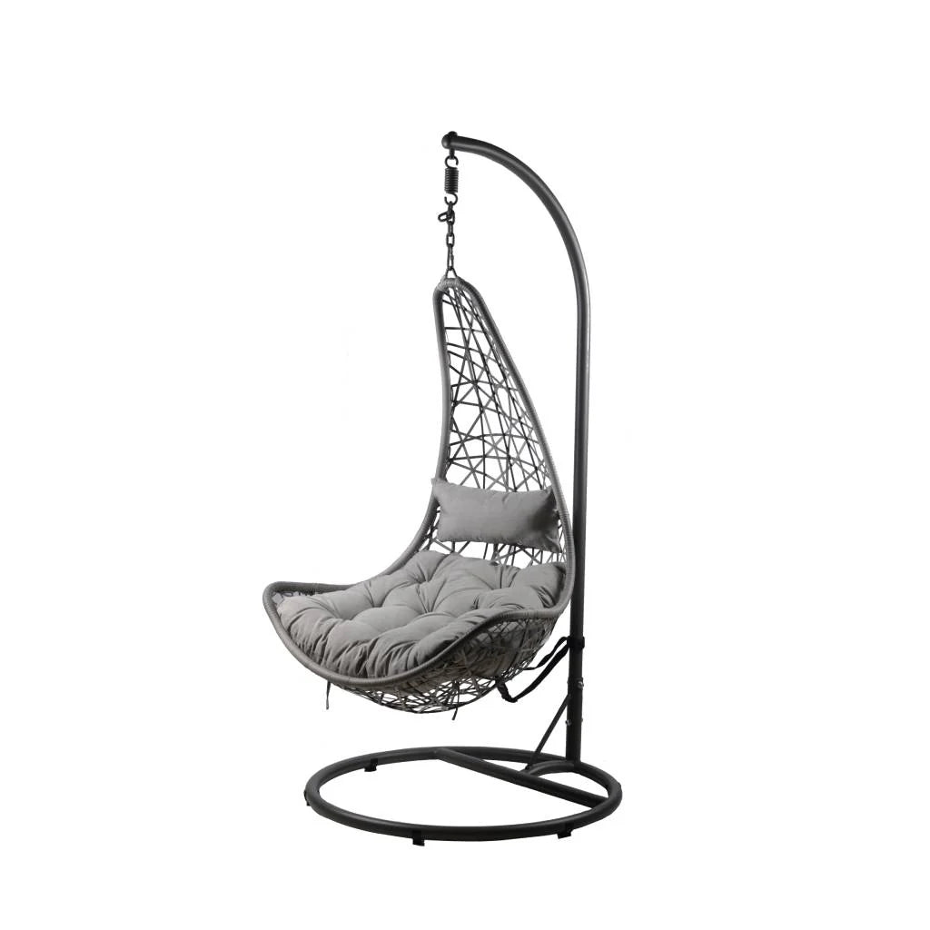 Willow Park Egg Pot Hanging Chair- Dark Grey
