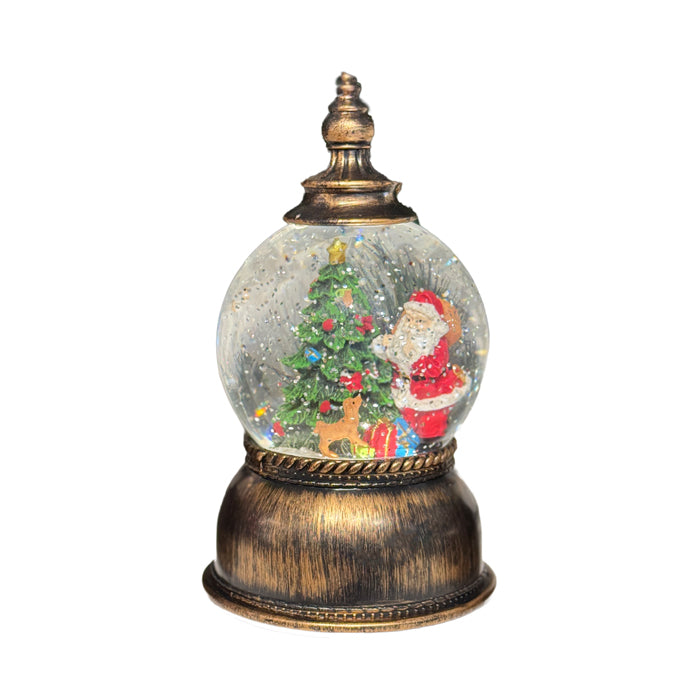 LED Christmas Snow Globe – Gold 23cm