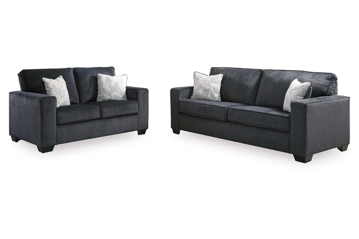 Altari 3+2 Sofa Pair in Slate Fabric