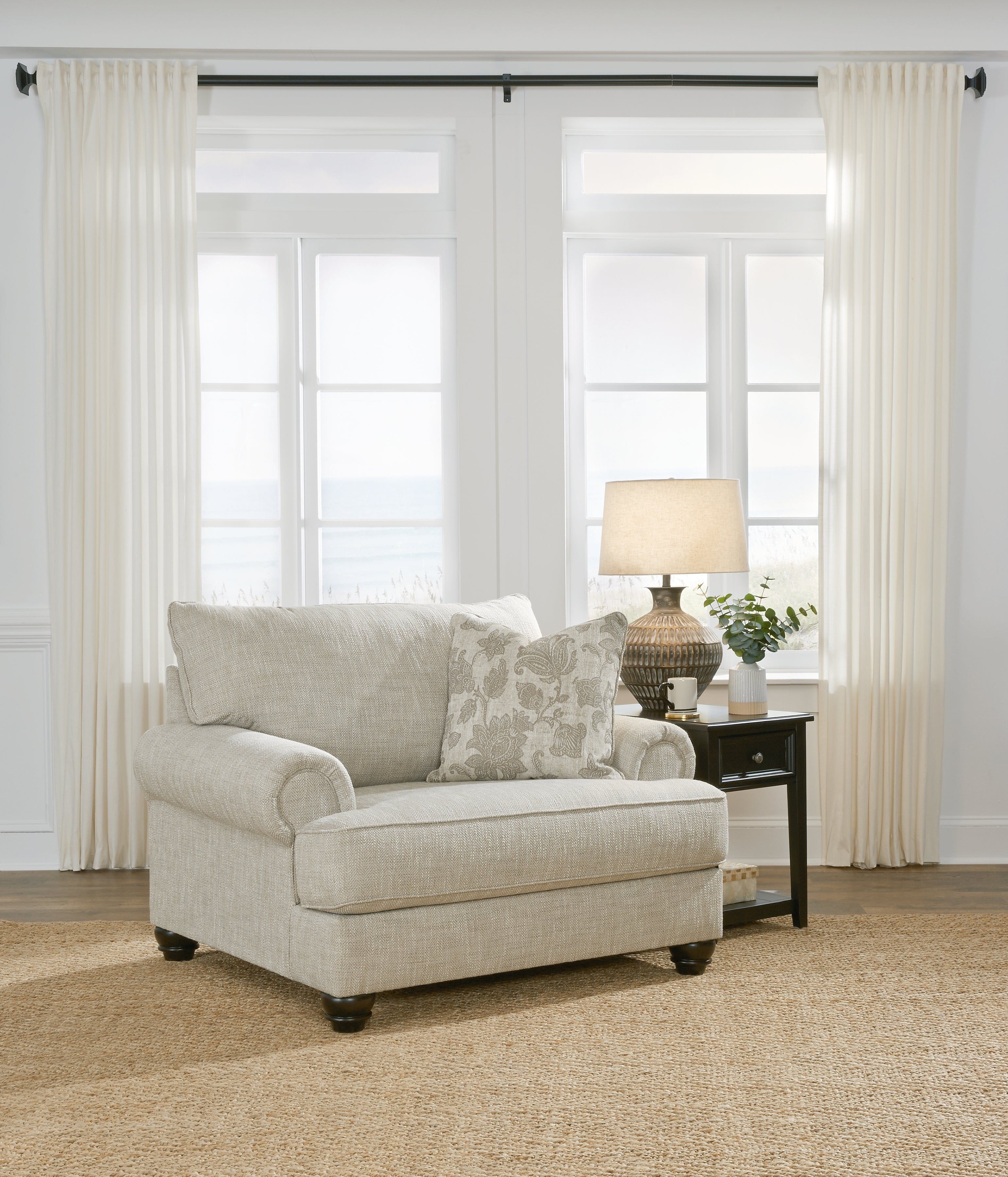 Asanti Oversized Lounge Chair – Fog Fabric