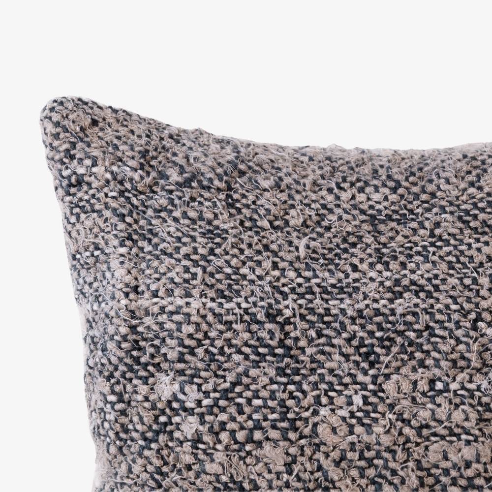 Wabi Recycled Linen Filled Cushion – Midnight/Ivory/Natural