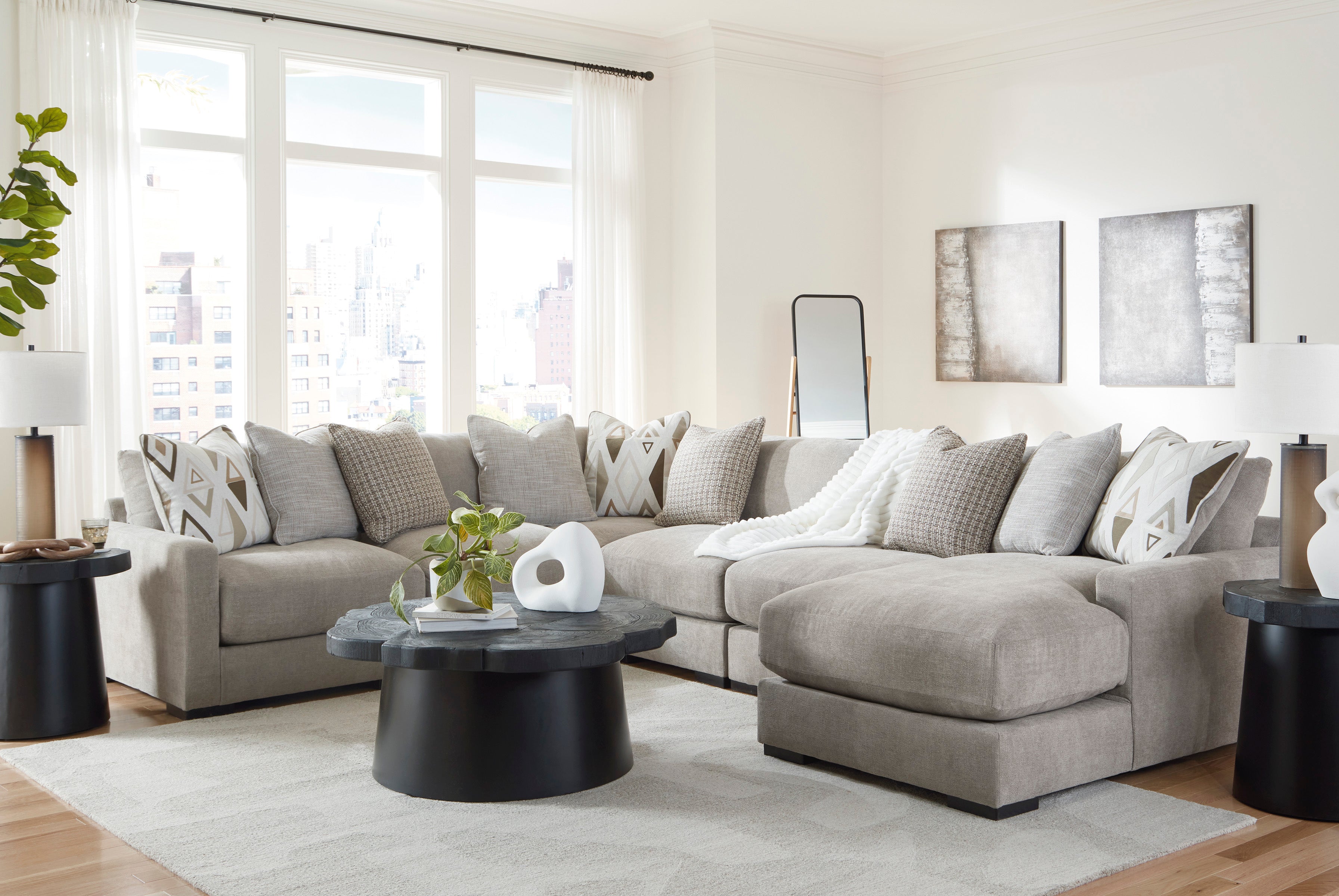 Aslan Court Sectional Corner Lounge with Chaise