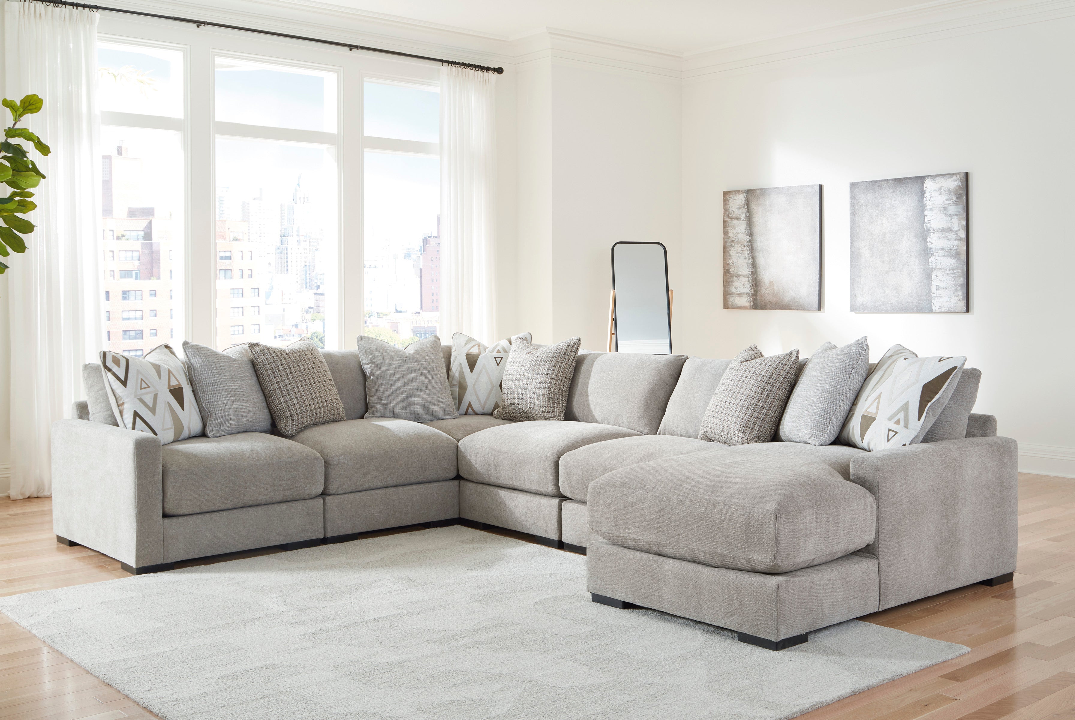 Aslan Court Sectional Corner Lounge with Chaise