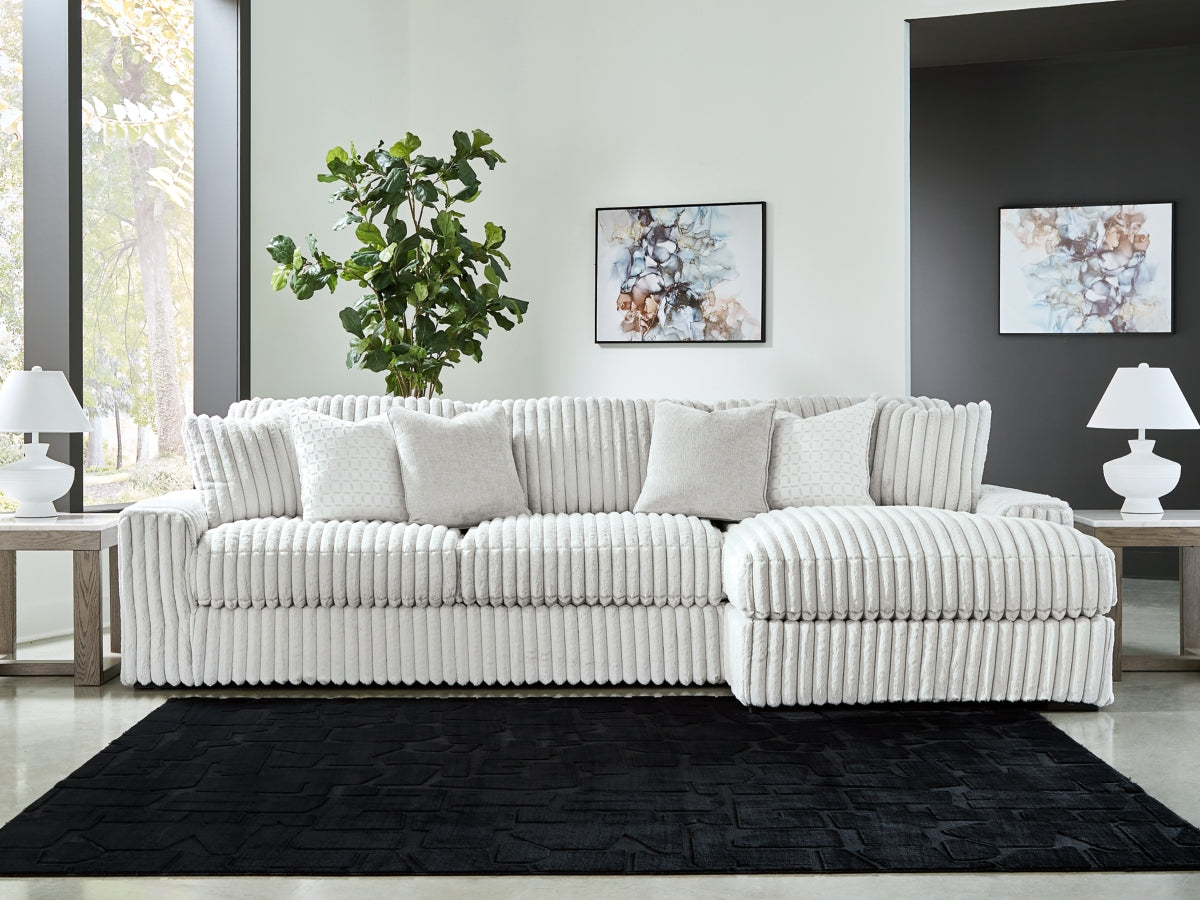 Stupendous 3-Seater Sectional Sofa with Chaise – Alloy