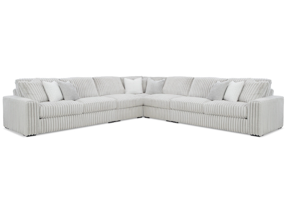 Stupendous 6 Seater Corner Sectional Sofa – Alloy Fabric