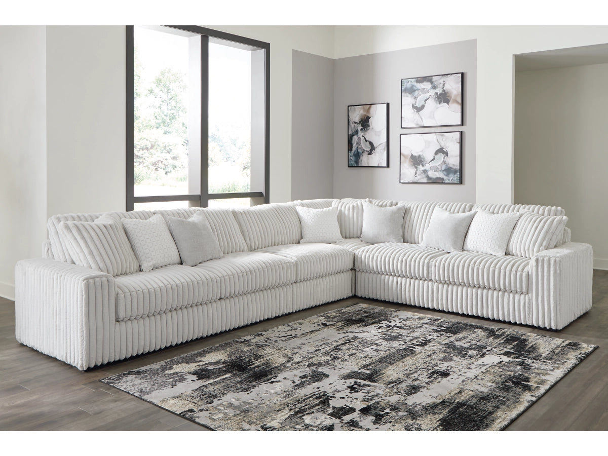Stupendous 5 Seater Sectional Sofa – Alloy Fabric