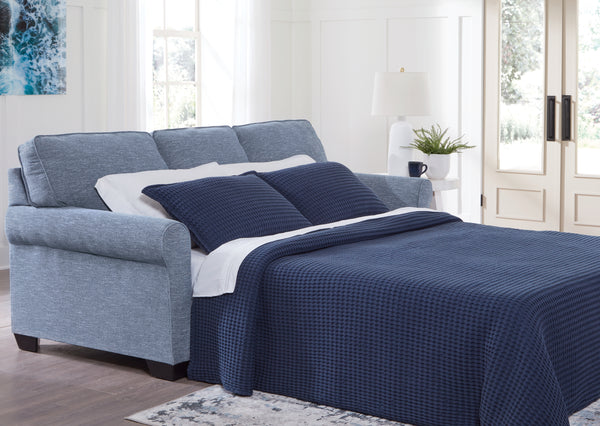 Carissa Manor Queen Sofa Bed in Denim Performance Fabric
