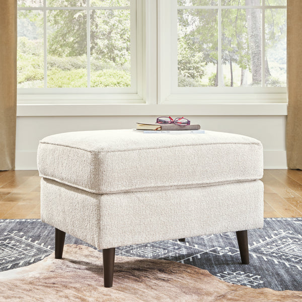 Maimz Sandstone Ottoman – Mid-Century Modern Style