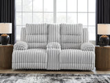Technique Power Reclining Loveseat with Console – Alloy