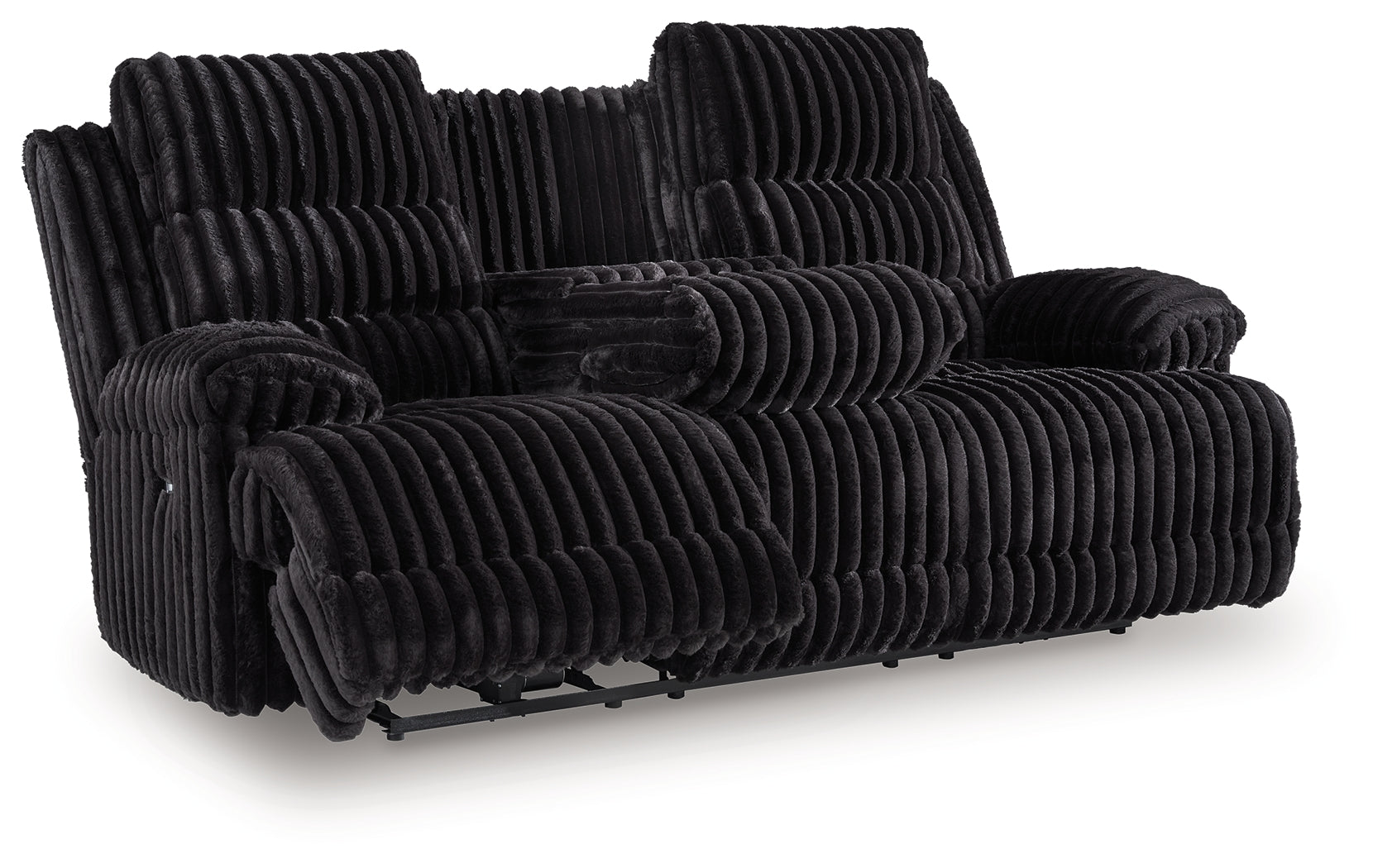 Technique Power Reclining Sofa with Drop-Down Table – Onyx
