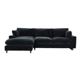 Whitby Manor 3-Seater Velvet Chaise Lounge – Twilight