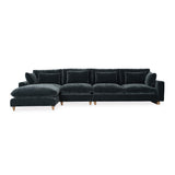 Whitby Manor 4-Seater Velvet Chaise Lounge – Twilight