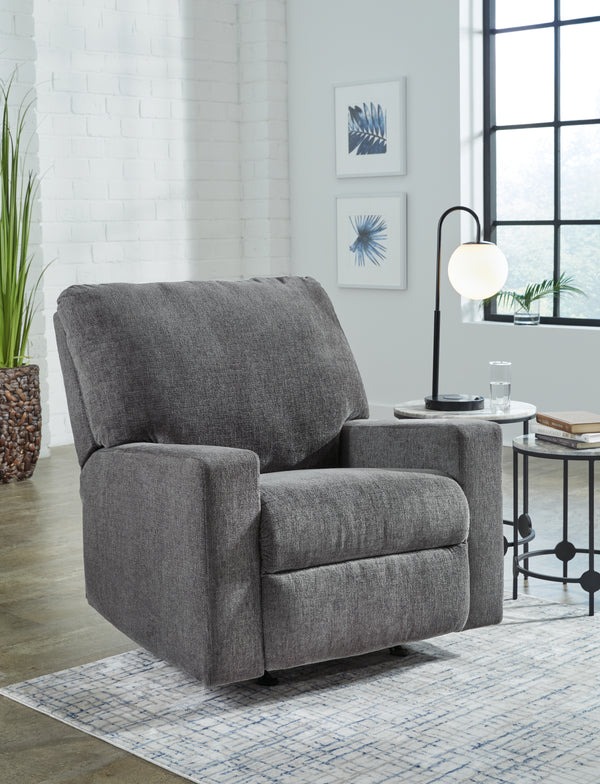 Rannis Rocking Recliner in Pewter