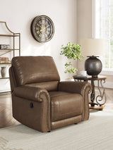Shadsburne Swivel Rocker Recliner in Earth Fabric