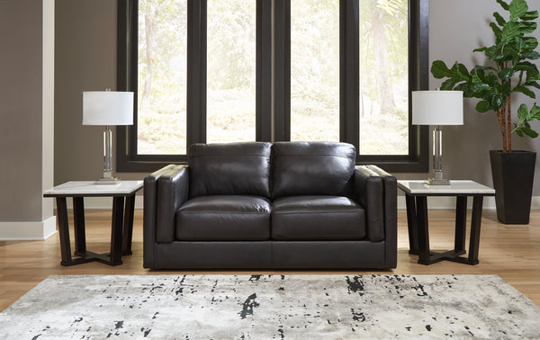 Amiata 2-Seater Leather Sofa – Onyx Black