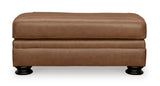 Carianna Ottoman Caramel Leather